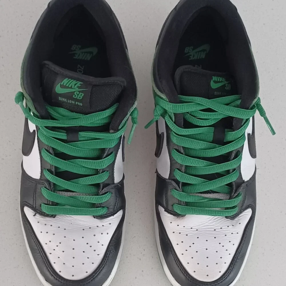 NIKE SB Dunk Low Pro - men's size US 11 - classic green black white - Picture 15 of 16